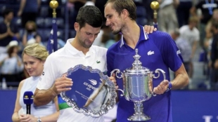 Medvedev, sobre su relación con Djokovic: "Puedo decir que es amigo mío". Foto: Getty