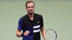 Medvedev: "El hombro empezó a dolerme un poco al final del tercer set". Foto: Getty