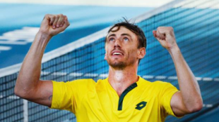 John Millman durante la última serie de Copa Davis. Fuente: Getty