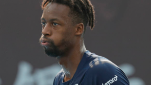 Gael Monfils resopla en la cancha. Fuente: Getty. 