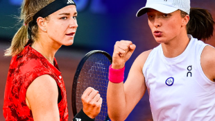 Karolina Muchova contra Iga Swiatek. Fuente. Twitter @usopen