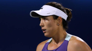 Garbiñe Muguruza durante el torneo de Dubai. Fuente: Getty