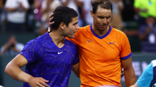 Nadal y Alcaraz, en su duelo del año pasado. Fuente: Getty