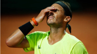 Nadal se lamenta. Fuente: Getty