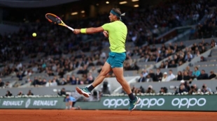 Nadal consigue su victoria 107 en Roland Garros tras vencer a Moutet. Fuente: Getty