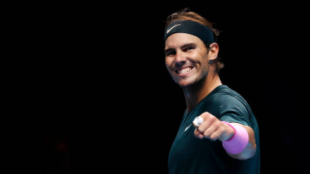 Nadal celebra la victoria. Fuente: Getty