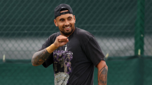 Nick Kyrgios en Wimbledon 2023. Foto: Getty