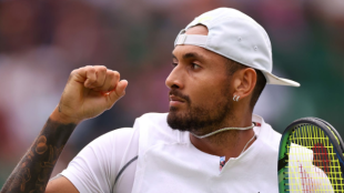 Nick Kyrgios en Wimbledon 2022. Foto: Getty