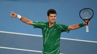 Novak Djokovic, homenaje como campeón de Open Australia 2020. Foto: gettyimages