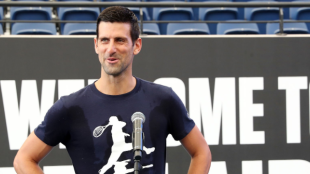 Novak Djokovic en el ATP 250 Adelaida 2023. Foto: Getty