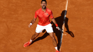 Novak Djokovic en el Masters 1000 de Roma 2023. Foto: getty