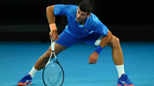 Novak Djokovic en su partido ante Grigor Dimitrov. Foto: Getty