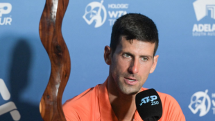 Novak Djokovic en rueda de prensa del ATP Adelaida 1 2023. Foto: Getty