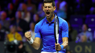 El grito de Novak Djokovic en la Laver Cup. Fuente: Getty