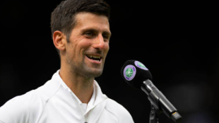 Novak Djokovic, feliz en Wimbledon 2022. Fuente: Getty