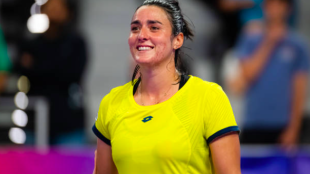 Ons Jabeur celebra su primera victoria como maestra. Fuente: Getty