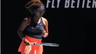 Naomi Osaka, durante las semifinales. Fuente: Getty