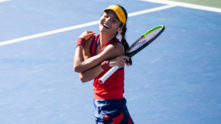Raducanu celebra su victoria ante Sorribes. Fuente: Getty