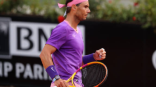 Nadal se quedó con el triunfo ante Sinner. Foto:Getty