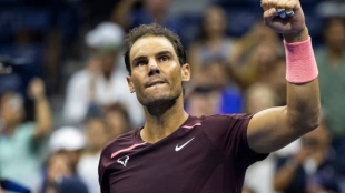 Rafael Nadal habla tras ganar a Fognini en US Open 2022. Foto: gettyimages