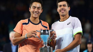 Rinky Hijikata y Jason Kubler en el Open de Australia 2023. Foto: getty