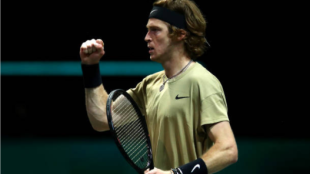 Andrey Rublev festeja. Fuente: Getty