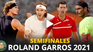 Sigue con nosotros EN DIRECTO las semifinales masculinas de Roland Garros 2021