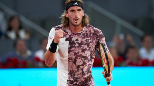 Stefanos Tsitsipas en el Mutua Madrid Open 2023. Foto: getty