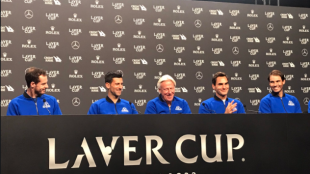 El equipo europeo en rueda de prensa. Fuente: Getty. 