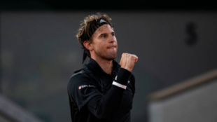 Dominic Thiem en su partido ante Ruud. Fuente: Getty