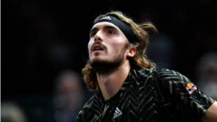 Stefanos Tsitsipas en su debut en Paris-Bercy. Fuente: Getty