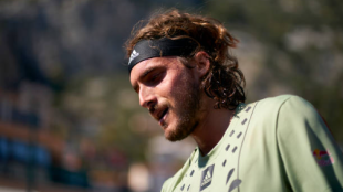 Stefanos Tsitsipas en su debut en Montecarlo. Fuente: Getty