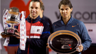 Horacio Zeballos, tras ganar a Nadal en la final de Viña del Mar 2013. Fuente: Getty