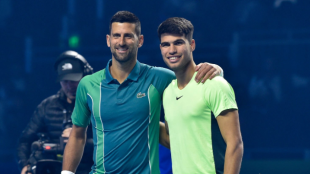 Novak Djokovic y Carlos Alcaraz, candidatos al Open de Australia 2024. Foto: Getty