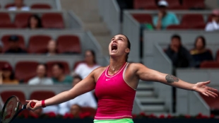 Aryna Sabalenka critica las bolas del WTA Pekín 2023. Foto: gettyimages