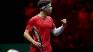 Ben Shelton se fija en Nadal. Foto: gettyimages