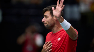 Bernabé Zapata en la Copa Davis en Valencia 2023. Foto: getty