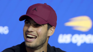 Carlos Alcaraz en el Media Day del US Open 2023. Foto: Getty