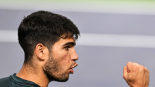 Carlos Alcaraz en el ATP Shanghái 2023. Foto: Getty