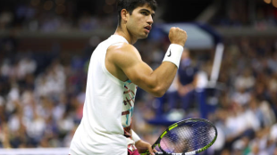 Carlos Alcaraz en el US Open 2023. Foto: getty