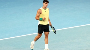 Alcaraz: "Creo que hoy ha sido más difícil porque llevo mucho tiempo sin competir". Foto: Getty