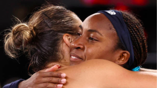 Coco Gauff celebra su pase a la final del US Open 2023. Fuente: Getty