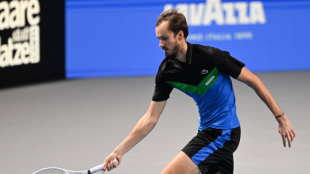 Daniil Medvedev en la semifinal del ATP Viena 2023 ante Stefanos Tsitsipas. Foto: Getty