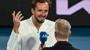 Daniil Medvedev en su entrevista con Jim Courier. Fuente: Getty