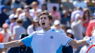 Matteo Arnaldi en su clasificación a cuarta ronda del US Open 2023. Foto: Getty