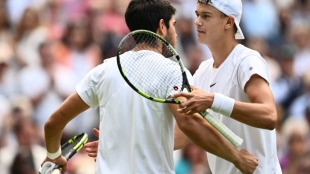 Rune, tras su derrota ante Alcaraz en Wimbledon. Fuente: Getty