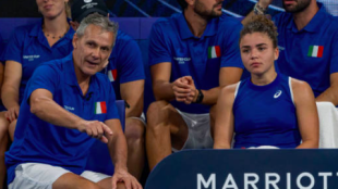 Renzo Furlan junto a Jasmine Paolini en la United Cup. Fuente: Getty