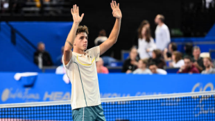 Arthur Cazaux en el ATP de Montpellier 2024. Foto: getty