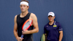 Michael Russell, entrenador de Taylor Fritz. Fuente: Getty