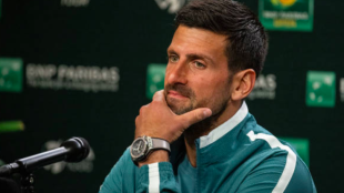 Novak Djokovic en el Media Day de Indian Wells 2024. Fuente: Getty
